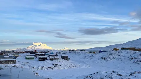 Picture of the view from Poul Schmith's office in Greenland